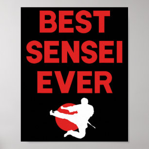 Poster Melhor Sensei Ever Karate Judo Tae Kwon Do Roupa