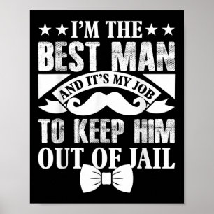 Poster Melhor Solteiro De Casamento Engraçado Festa M
