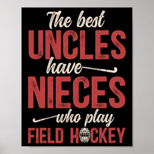 Poster Melhor Tio de Hockey de Campo de um Jogador de Hoc