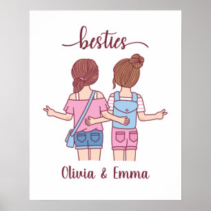 Poster Melhores Amigas Personalizadas