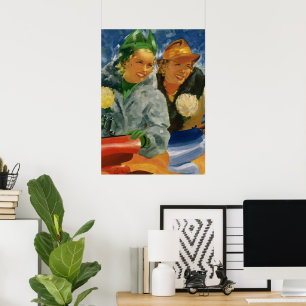 Poster Melhores Amigas Vintage! Mulheres Elegantes e Sofi