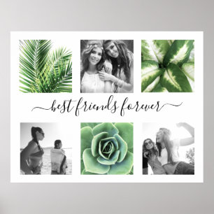 Poster Melhores amigos elegantes para sempre 6 colagem de