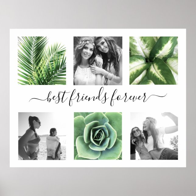 Poster Melhores amigos elegantes para sempre 6 colagem de (Frente)