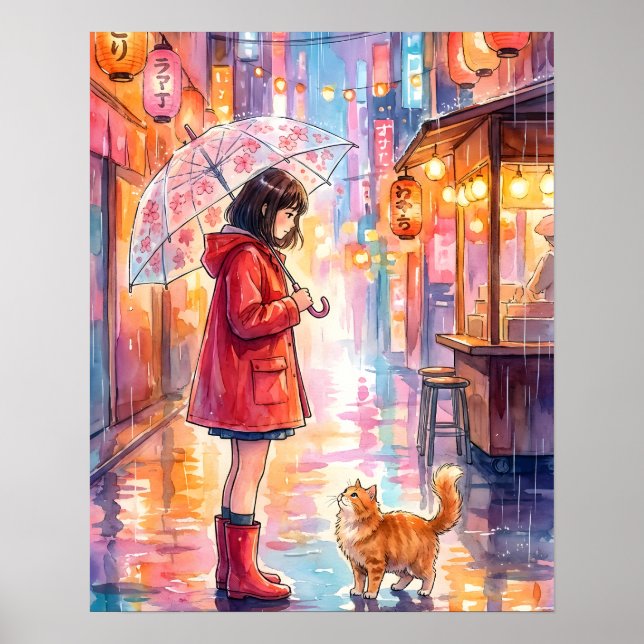 Poster Melhores Amigos na Chuva (Frente)