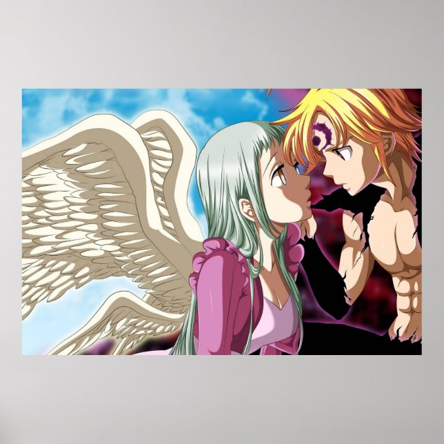 Poster Meliodas e Elizabeth (Frente)