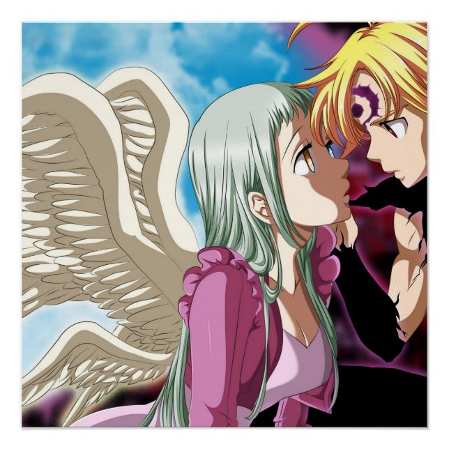 Póster Meliodas e Elizabeth (Frente)