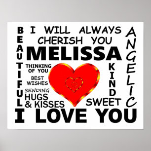 Poster Melissa I Love You