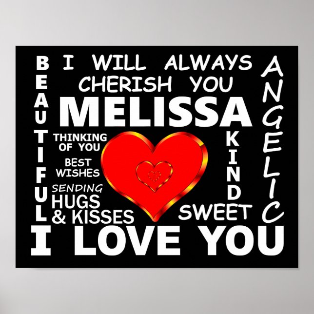 Poster Melissa I Love You (Frente)