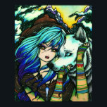 Póster Melissa Vampire Wolf Fantasy Winter Art<br><div class="desc">Este poster foi projetado e criado com a arte original,  pintada à mão,  de fantasia de Hannah Lynn. www.HannahLynnArt.com</div>