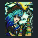 Póster Melissa Vampire Wolf Fantasy Winter Art<br><div class="desc">Este poster foi projetado e criado com a arte original,  pintada à mão,  de fantasia de Hannah Lynn. www.HannahLynnArt.com</div>