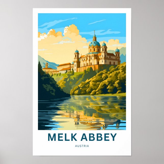 Poster Melk Abbey Austria Travel Print (Frente)
