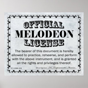 Poster Melodeon License