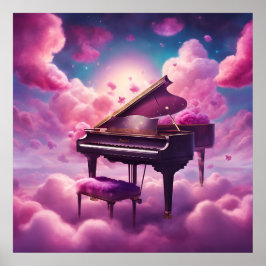 Poster Melodia Entre Nuvens Rosadas