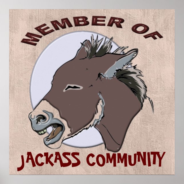 PÓSTER MEMBRO DA COMUNIDADE JACKASS (Frente)