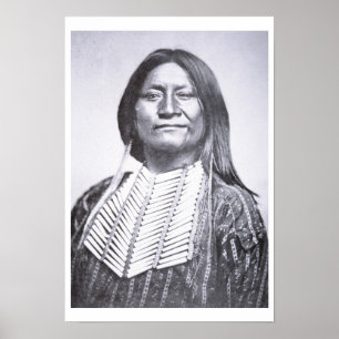 Póster Membro duma tribo do Comanche, 1872 (foto de b/w)
