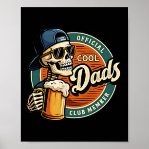 Poster Membro oficial do Clube de Pais Legal Skeleton Fun