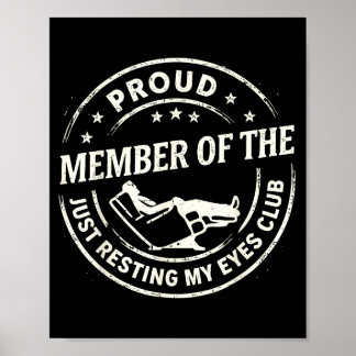 Poster Membro Orgulhoso do Clube Só Descansando os Olhos