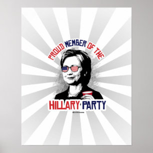 Póster Membro orgulhoso do partido de Hillary