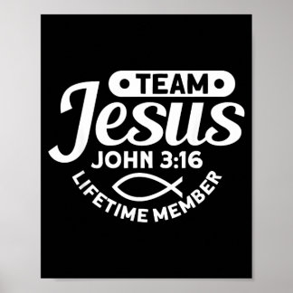 Poster Membro Vitalício da Equipe Jesus João 3_16 - Engra