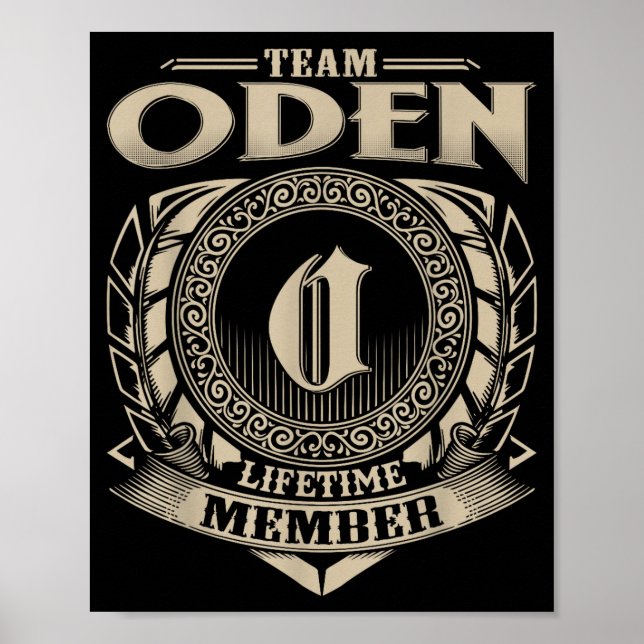 Poster Membro Vitalício da Equipe Oden Divertido Nome da  (Frente)