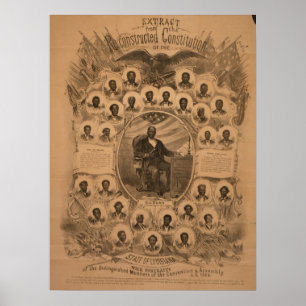 Poster Membros da Constituição e Convenção da Louisiana,