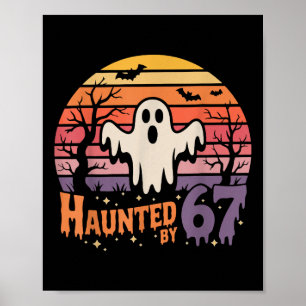 Poster Meme Assombrado Retro 67 Seis Sete 6 7