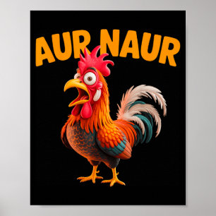 Poster Meme de Frango Tee Aur Naur