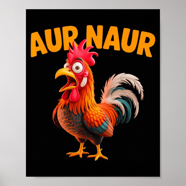 Poster Meme de Frango Tee Aur Naur (Frente)