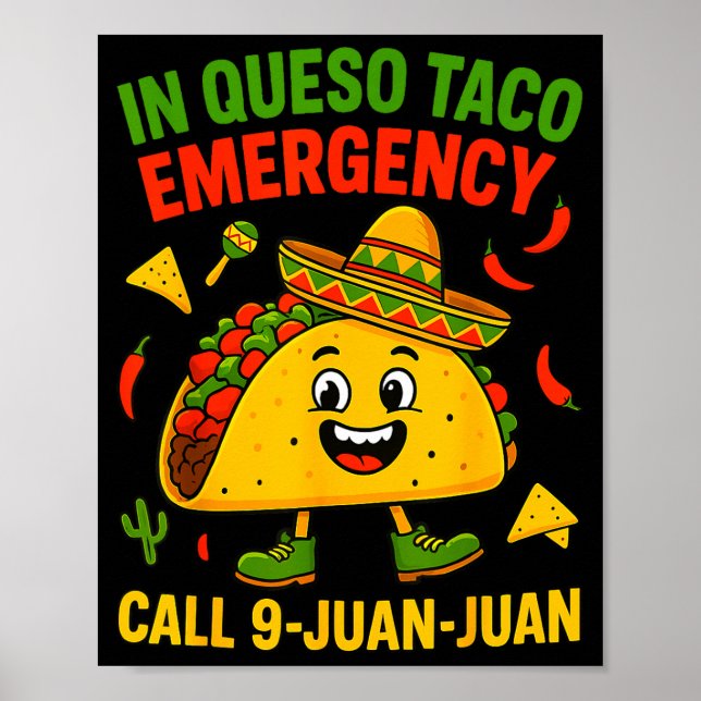 Poster Meme de frase engraçada cinco de mayo taco mexican (Frente)