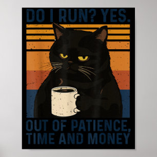Poster Meme de Gato Engraçado Humor Gato Preto Citação Sa