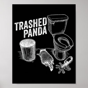 Poster Meme de Guaxinim Bêbado Panda Estrondoso Amante de