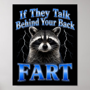 Poster Meme de Guaxinim Engraçado Sarcástico Animal Barul