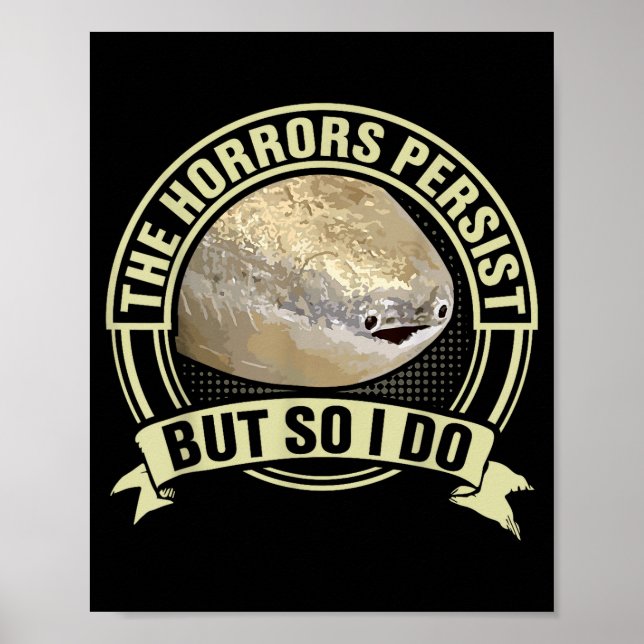 Poster Meme de Peixe Sacabambass Engraçado Horrores Persi (Frente)