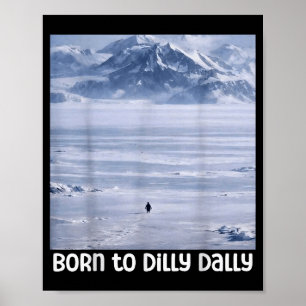 Poster Meme de pinguim engraçado nascido para enrolar nii