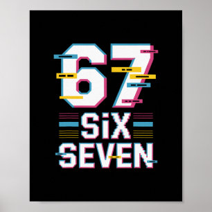 Poster Meme Divertido 6 7 Seis Sete