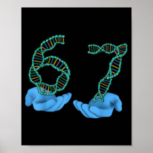 Poster Meme Divertido Número 67 Dna Replicação Ciência Mo