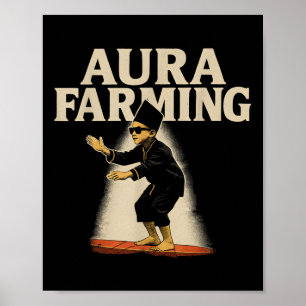 Poster Meme do Garoto da Corrida de Barco Indonésia Aura