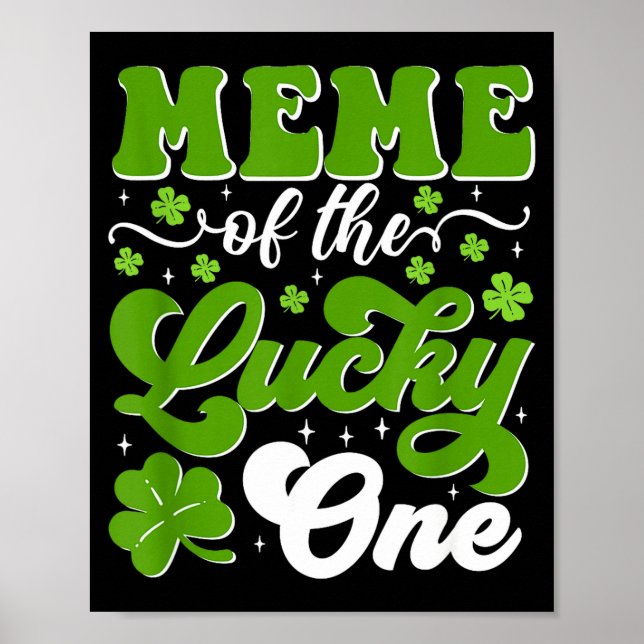 Poster Meme do sortudo primeiro aniversário st patrick's (Frente)