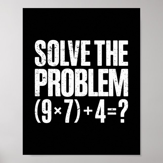Poster Meme engraçado 67 Pemdas professor de matemática B (Frente)