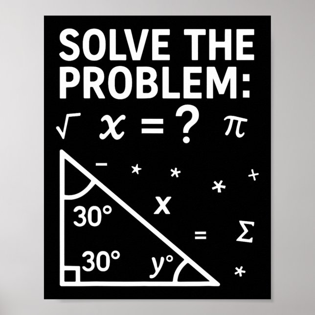 Poster Meme Engraçado 67 Resolva o Problema para o Profes (Frente)