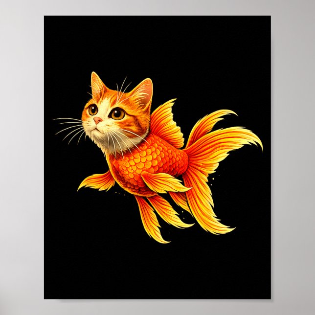 Poster Meme engraçado de animal fofo híbrido de peixe dou (Frente)