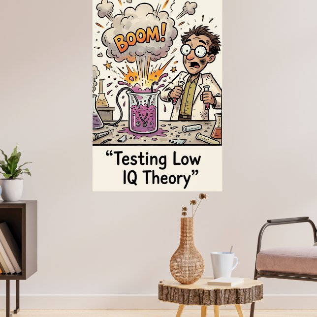 Poster Meme Engraçado de Baixo QI Piada Sarcasmo (Sala de Estar 3)