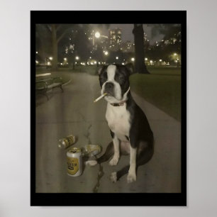 Poster Meme Engraçado de Cachorro Fumando Cigarro Meme Ge