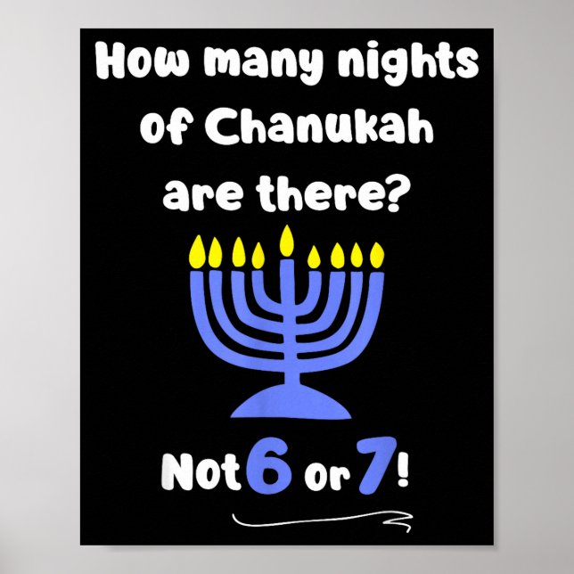 Poster Meme engraçado de Hanukkah 67 Professor Quantas No (Frente)
