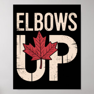 Poster Meme engraçado do Canadá com cotovelos levantados 