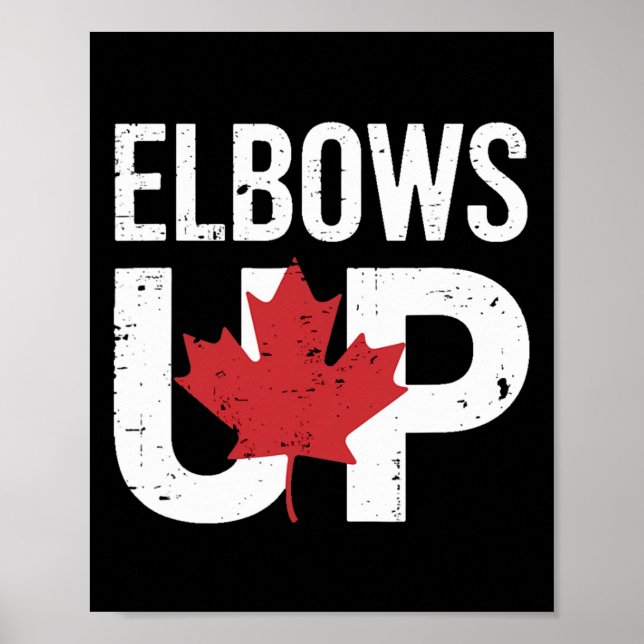 Poster Meme engraçado do Canadá cotovelos para cima  (Frente)