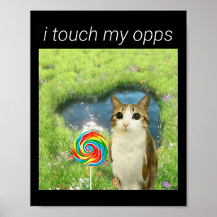 Poster Meme Engraçado do Gato Coruja, Rotação Cerebral do