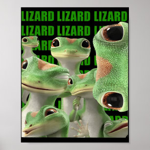 Poster Meme Engraçado Lizard Lizard (2 Lados) _1