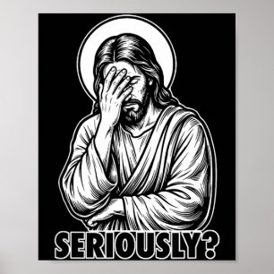 Poster meme engraçado religioso cristão facepalm Jesus