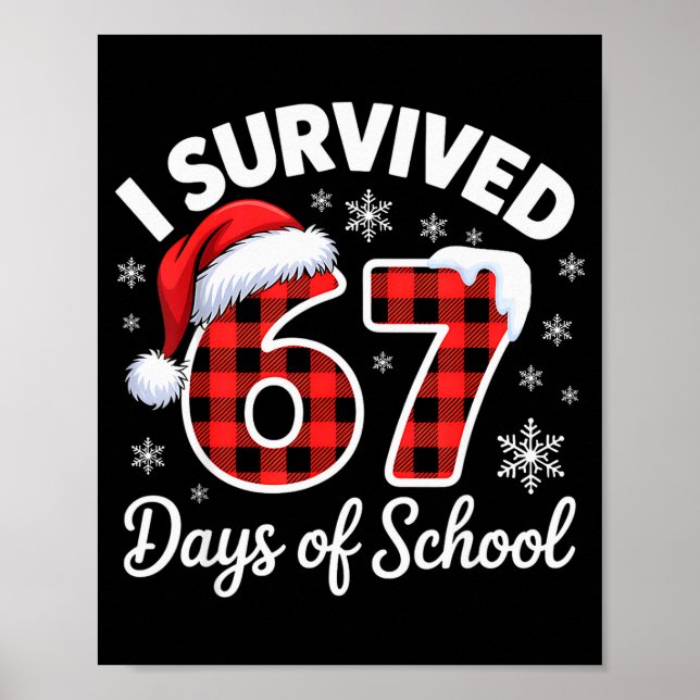 Poster Meme Engraçado Seis Sete Natal Sobrevivi 67 Dias  (Frente)